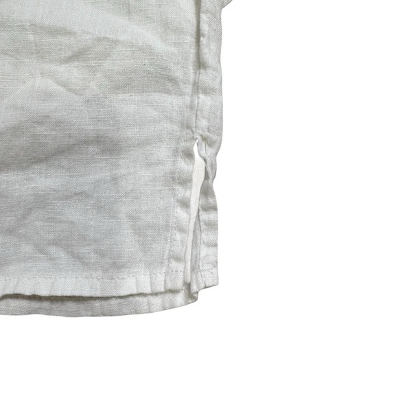 Flax Women’s Size Petite White Linen Ankle Pants - Picture 3 of 4